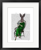 Lady Bella Rabbit Taking Tea Fine Art Print