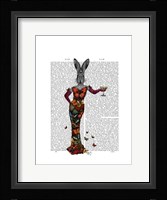 Rabbit Butterfly Dress Framed Print