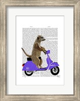 Meerkat on Lilac Moped Fine Art Print
