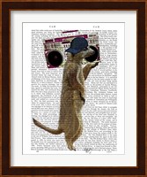 Meerkat with Boom Box Ghetto Blaster Fine Art Print