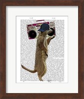 Meerkat with Boom Box Ghetto Blaster Fine Art Print