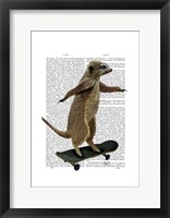 Meerkat On Skateboard Fine Art Print