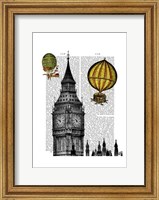 Big Ben and Vintage Hot Air Balloons Fine Art Print