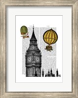 Big Ben and Vintage Hot Air Balloons Fine Art Print