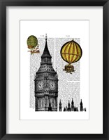 Big Ben and Vintage Hot Air Balloons Fine Art Print