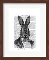 Rabbit In Suit Portrait Fine Art Print