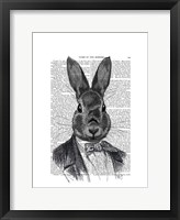 Rabbit In Suit Portrait Fine Art Print