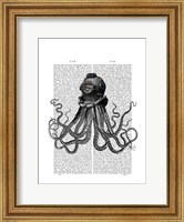 Octopus and Diving Helmet Fine Art Print
