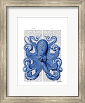 Vintage Blue Octopus 1  Front Fine Art Print