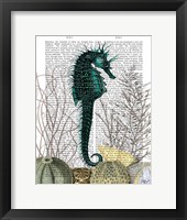 SeaHorse and Sea Urchins Framed Print