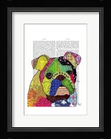Patchwork Bulldog Framed Print