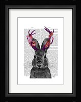 Jackalope with Pink Antlers Framed Print