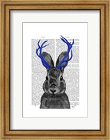 Jackalope with Blue Antlers Fine Art Print