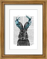 Jackalope with Turquoise Antlers Fine Art Print