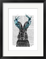 Jackalope with Turquoise Antlers Fine Art Print