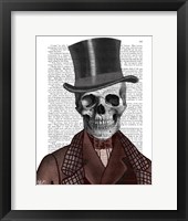 Skeleton Gentleman and Top hat Framed Print