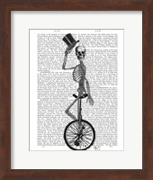 Skeleton on Unicycle Fine Art Print