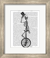 Skeleton on Unicycle Fine Art Print