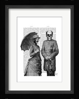 Screaming Woman and Skull Framed Print