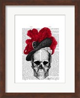 Skull with Red Hat Fine Art Print