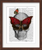 Pink Butterfly Mask Skull Fine Art Print