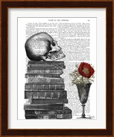 Skull And Books Fine Art Print