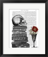 Skull And Books Fine Art Print