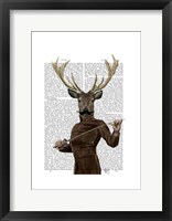 Fencing Deer Portrait Fine Art Print