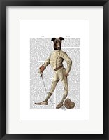 Greyhound Fencer in Cream Full Fine Art Print