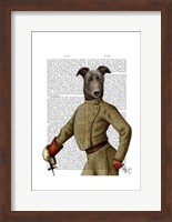 Greyhound Fencer Dark Portrait Fine Art Print