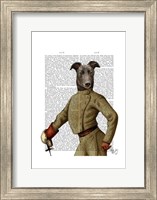 Greyhound Fencer Dark Portrait Fine Art Print
