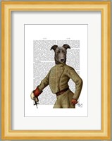 Greyhound Fencer Dark Portrait Fine Art Print