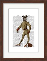 Greyhound Fencer Dark Full Fine Art Print