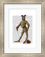 Greyhound Fencer Dark Full Fine Art Print