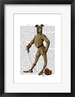 Greyhound Fencer Dark Full Fine Art Print