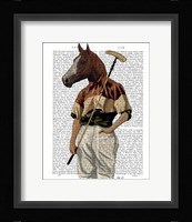 Polo Horse Portrait Framed Print