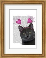Black Cat Valentines Fine Art Print