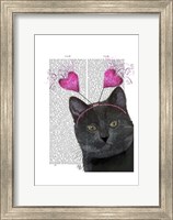 Black Cat Valentines Fine Art Print
