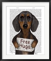 Dachshund Free Hugs Fine Art Print