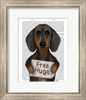 Dachshund Free Hugs Fine Art Print