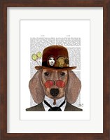 Dachshund with Steampunk Bowler Hat Fine Art Print