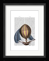 AirShip with Blue Sails Framed Print