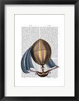 AirShip with Blue Sails Framed Print