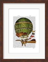 Hot Air Balloon Green Fine Art Print