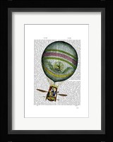 Light Blue Hot Air Balloon Framed Print