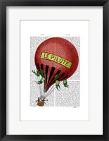 Le Pilote Hot Air Balloon Framed Print