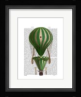 Tiered Hot Air Balloon Green Framed Print