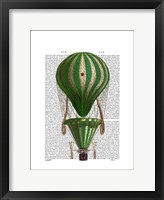 Tiered Hot Air Balloon Green Fine Art Print