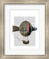 Hot Air Balloon With Tail Feather Fine Art Print