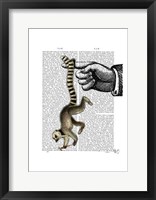 Ring Tailed Lemur on Finger Fine Art Print